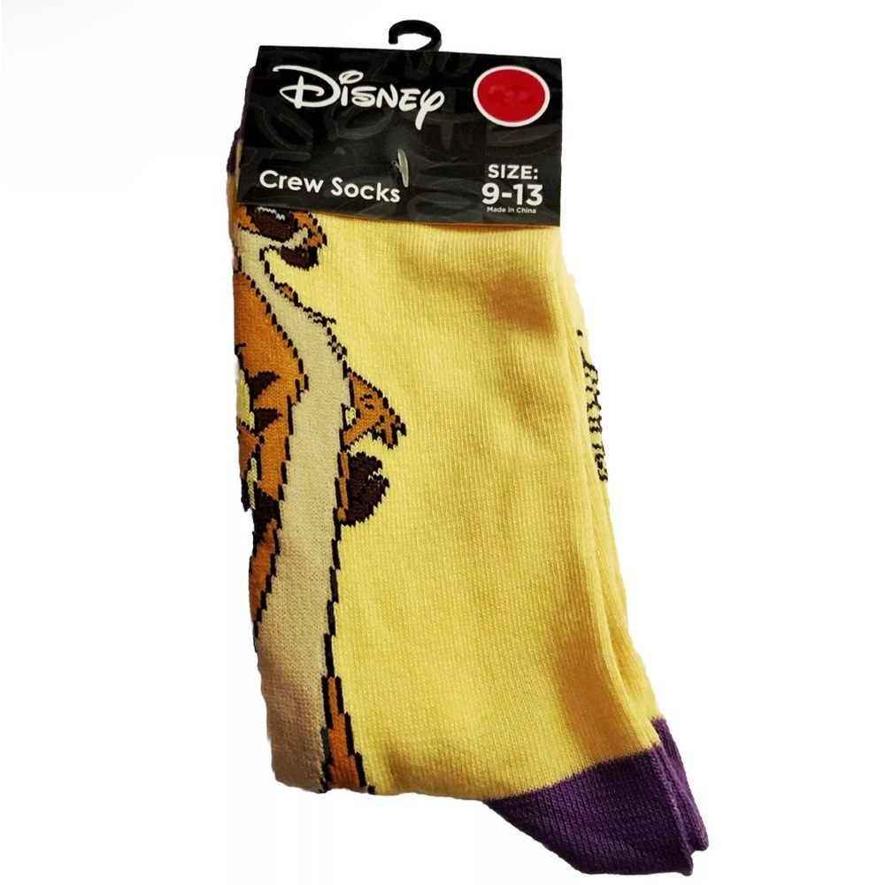 Disney Timon Lion King Animal Icon Printed Crew Socks Adult OS